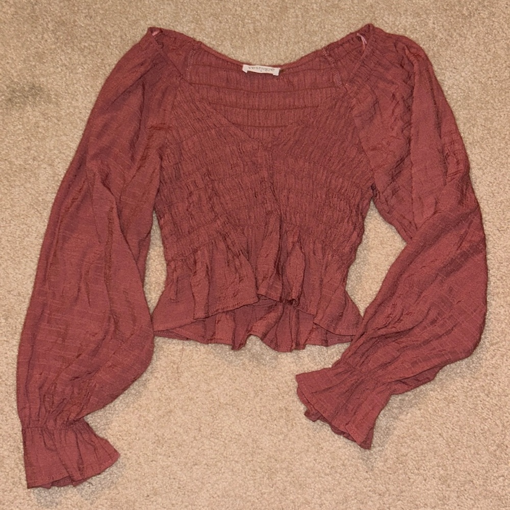 Vestique Mauve colored top worn once size small